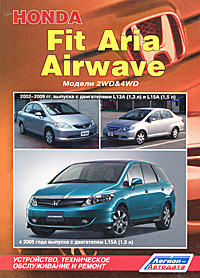 Honda Fit Aria. Airwave. Модели 2WD&4WD. Устройство, техническое обслуживание и ремонт