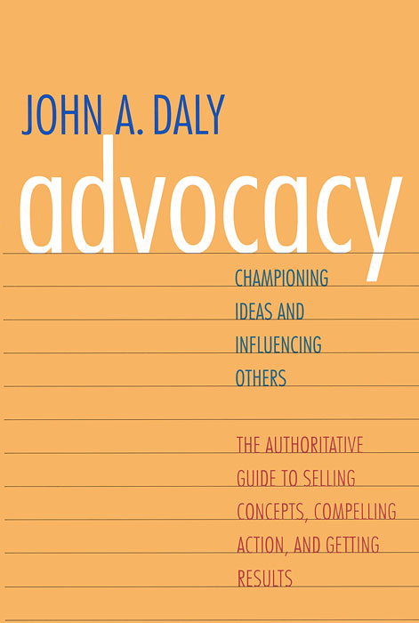 Advocacy12296407 Advocacy12296407Many of us have good ideas, but very few of them are ever acted on. What steps can you take to ensure that your own good ideas are realized? When a group of people get together to generate ideas for solving a problem or achieving a goal, sometimes the best ideas are ignored. Worse, ideas with far less likelihood of success may be adopted. Why are so many good ideas dismissed? Leadership and communication expert John Daly has a straightforward answer: They werent sold well. If the best idea is yours, how can you increase the chances that it gains the support of the group? In Advocacy: Championing Ideas and Influencing Others, Daly explains in full detail how to transform ideas into practice. To be successful, people in every type of organization must find practical and action-oriented ways to market their ideas and achieve buy-in from others. Daly offers a comprehensive action guide that explains how to shape opinion, inspire change, and achieve results. Drawing on current...