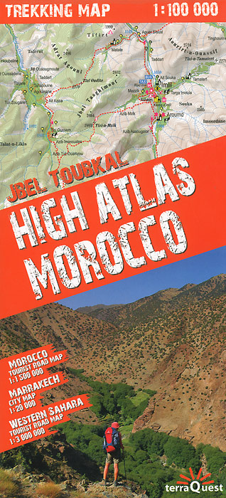 Morocco: High Atlas: Trekking Map