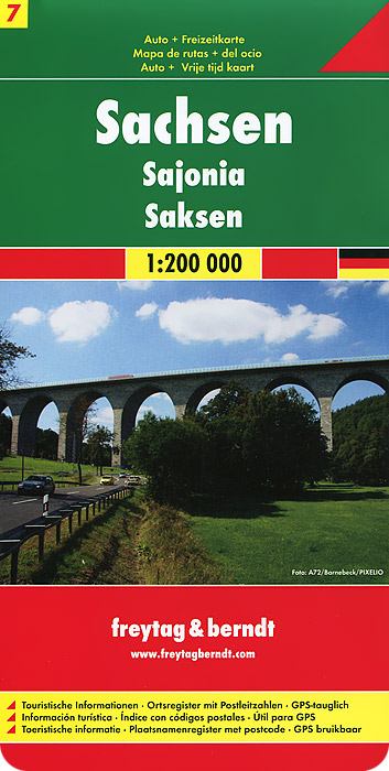 Saxony: Road and Leisure Map
