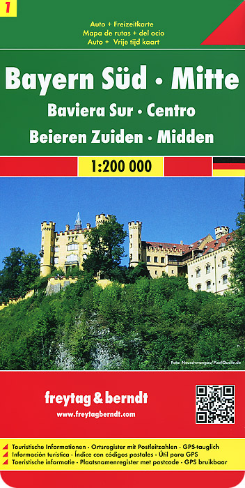 Bavaria South, Middle: Road and Leisure Map