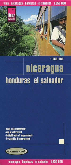 Nicaragua. Honduras. El Salvador. Карта