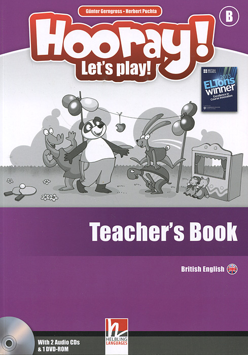Hooray! Lets Play! Level B: Teachers Book (+ 2 CD и DVD-ROM)12296407 Hooray! Lets Play! Level B: Teachers Book (+ 2 CD и DVD-ROM)12296407HOORAY! LETS PLAY! is the brand new 3-level course for 3 to 5-year-olds by world-renowned author team Herbert Puchta and Gunter Gerngross. This exciting and innovative course helps you maximise your English lessons with very young learners and offers your pupils lots of fun and highly-stimulating activities. HOORAY! LETS PLAY! has a unique multisensory approach that develops young childrens core thinking skills and offers motivating value-based stories to promote essential social skills.