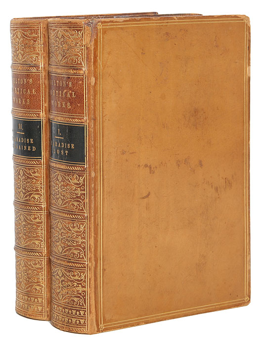 The Poetical Works of John Milton (комплект из 2 книг)ПК301004_лимонный, салатовый The Poetical Works of John Milton (комплект из 2 книг)ПК301004_лимонный, салатовыйЛондон, 1861. Henry G. Bohn. Владельческие переплеты. Золотые обрезы. Сохранность хорошая. С портретом Д. Мильтона. Мильтон Джон (1608-1676) - один из величайших поэтов Англии, крупнейший публицист и деятель Великой английской революции. В издании представлена его лучшая поэма ПОТЕРЯННЫЙ РАЙ, доставившая ему мировую славу, вторая крупная поэма - ВОЗВРАЩЕННЫЙ РАЙ и другие поэмы. С комментариями Джеймса Монтгомери. Издание не подлежит вывозу за пределы Российской Федерации.