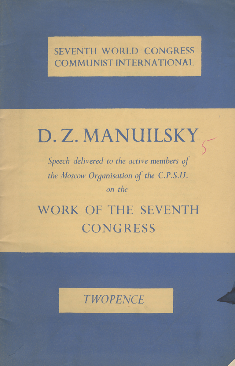 Work of the Seventh Congress