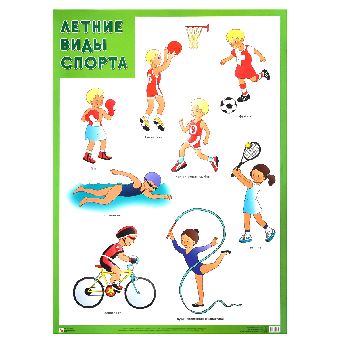 Летние виды спорта. Плакат