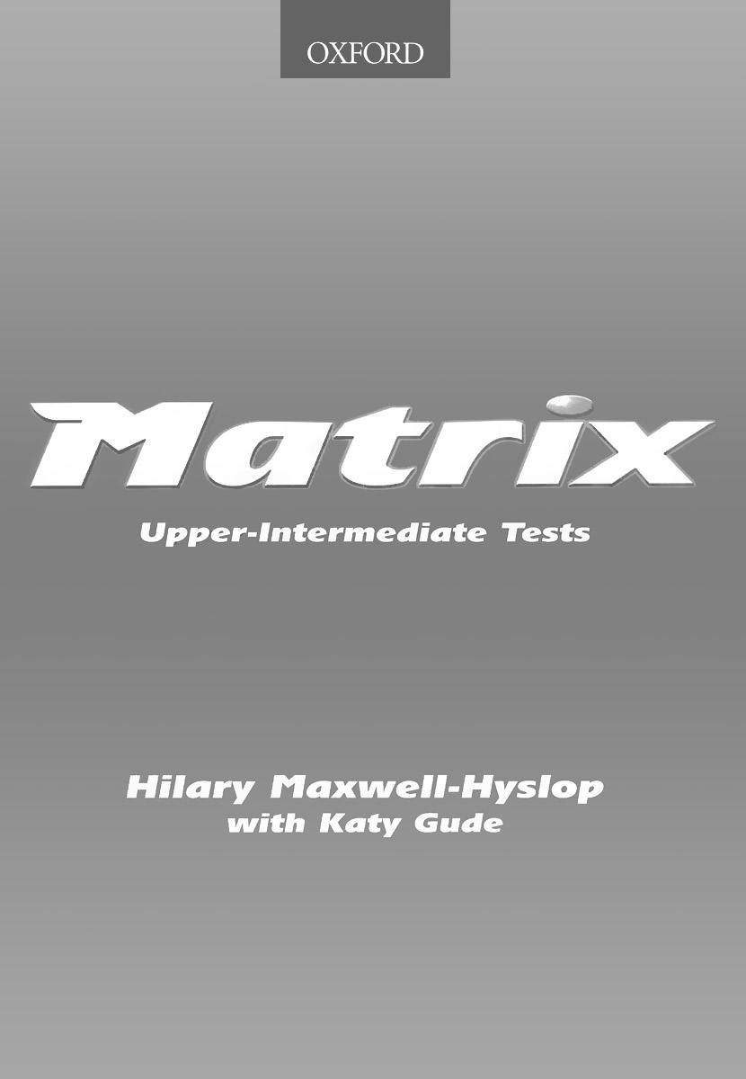 Matrix: Upper-intermediate Tests