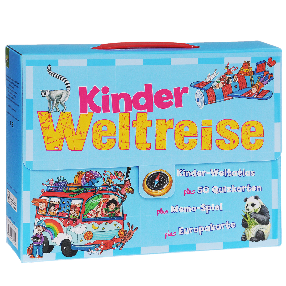 Kinder Weltreise Koffer (+ 2 набора карточек, карта)