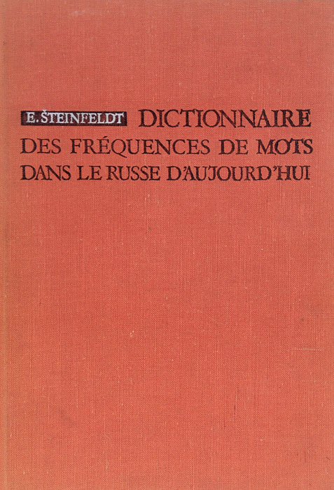 Dictionnaire des frequences de mots dans le Russe d'aujourd'hui
