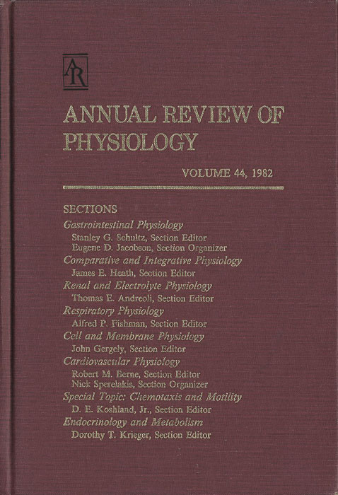 Annual Review of Physiology: Volume 44, 1982