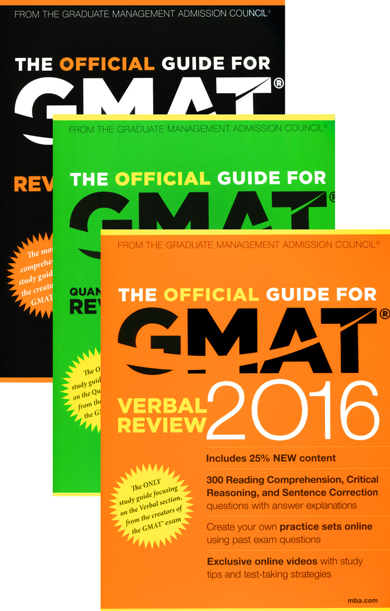 Gmat 2016: The Official Guide (комплект из 3 книг)