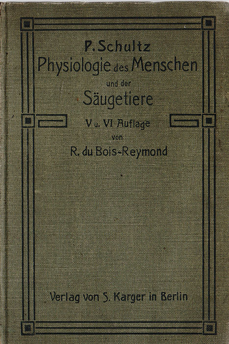 Kompendium der Physiologie des Menschen und der SaugetiereПК301004_лимонный, салатовый Kompendium der Physiologie des Menschen und der SaugetiereПК301004_лимонный, салатовыйБерлин, 1913. Издательство Verlag von S. Karger. Издание с 93 рисунками в тексте. Типографский переплет. Сохранность хорошая. Учебное пособие по физиологии человека и млекопитающих животных на немецком языке. Книга предназначена для студентов-медиков и врачей. Физиология - наука о жизнедеятельности целого организма, его взаимодействии с внешней средой, динамике жизненных процессов. В книге рассмотрены такие вопросы, как универсальное свойство живой материи - раздражимость, электрические явления в возбудимых тканях, физиология рецепции, мышечной ткани, нервной и гормональной систем, их взаимодействие в едином интегративном механизме регуляции функций. Отдельно описаны процессы дыхания, пищеварения, выделения, репродукции, обмена веществ и другие конкретные функции. Не подлежит вывозу за пределы Российской Федерации.