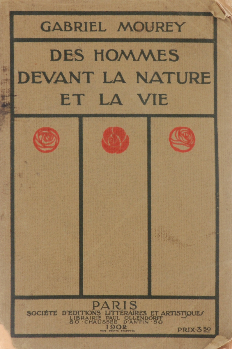 Des Hommes Devant la Nature et la VieПК301004_лимонный, салатовый Des Hommes Devant la Nature et la VieПК301004_лимонный, салатовыйПрижизненное издание. Париж 1902 год, издательство Societe DEditions Litteraires et Artistiques. Издательский переплет. Сохранена оригинальная обложка. Пожелтевшие от времени страницы. Потертый корешок и страницы. Сохранность хорошая. Вашему вниманию предлагается книга французского писателя-романиста Габриеля Мури о величайших художниках XIX века. Издание не подлежит вывозу за пределы Российской Федерации.