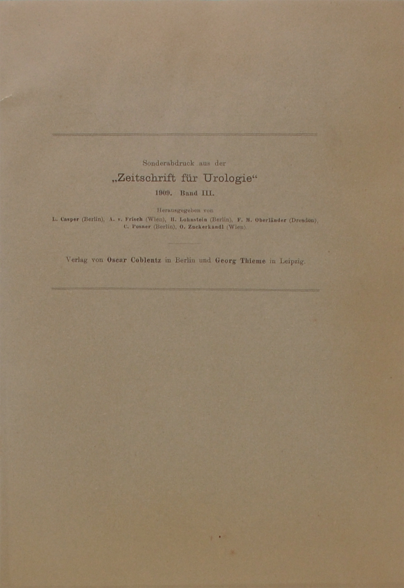 Zeitschrift fur Urologie. Band IIIПК301004_лимонный, салатовый Zeitschrift fur Urologie. Band IIIПК301004_лимонный, салатовыйVerlag von Oscar Coblentz. Отличное состояние. Переплет: мягкий, формат: увеличенный