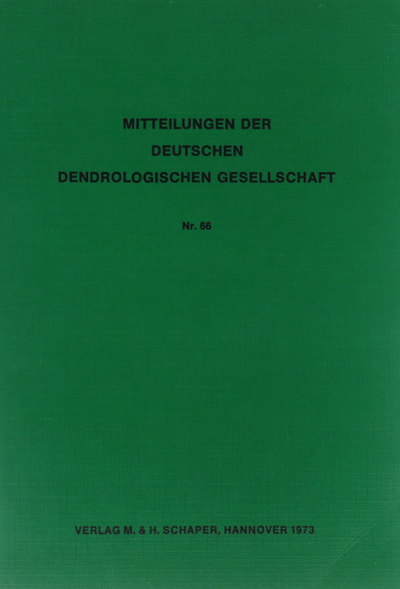 Mitteilungen der deutschen dendrologischen Gesellschaft:№ 66