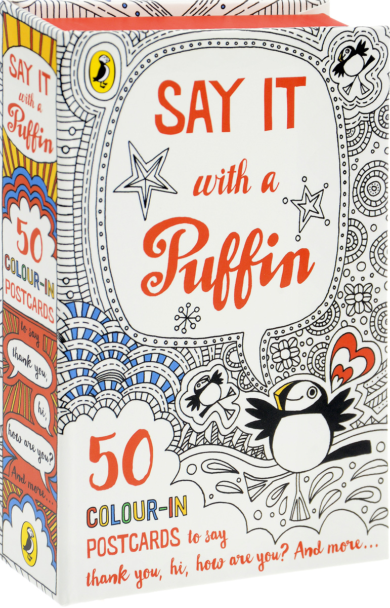 Say It With A Puffin: 50 Colour-In Postcards