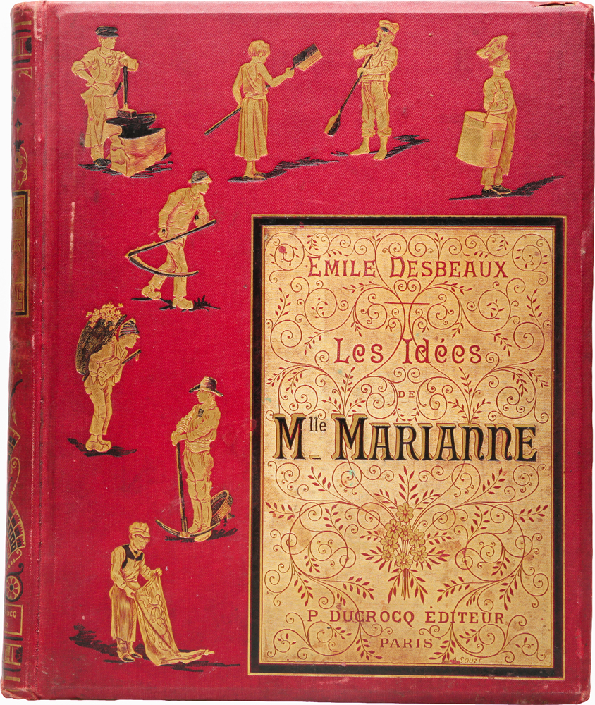Les idees de Mademoiselle MarianneОг-14100 Les idees de Mademoiselle MarianneОг-14100Прижизненное издание. Париж, 1884 год. Издание P. Ducrocq, libraire-editeur. Богато иллюстрированное издание. Типографский переплет с золотым тиснением. Золоченый обрез. Сохранность хорошая. Эмиль Дебо (1845-1903) - французский автор детских приключенческих и познавательных книг, получивший премию Французской академии. В данной книге рассказывается увлекательная и поучительная история юной мадемуазель Марианны, которая знакомится с окружающим ее миром. Издание на французском языке. Не подлежит вывозу за пределы Российской Федерации.