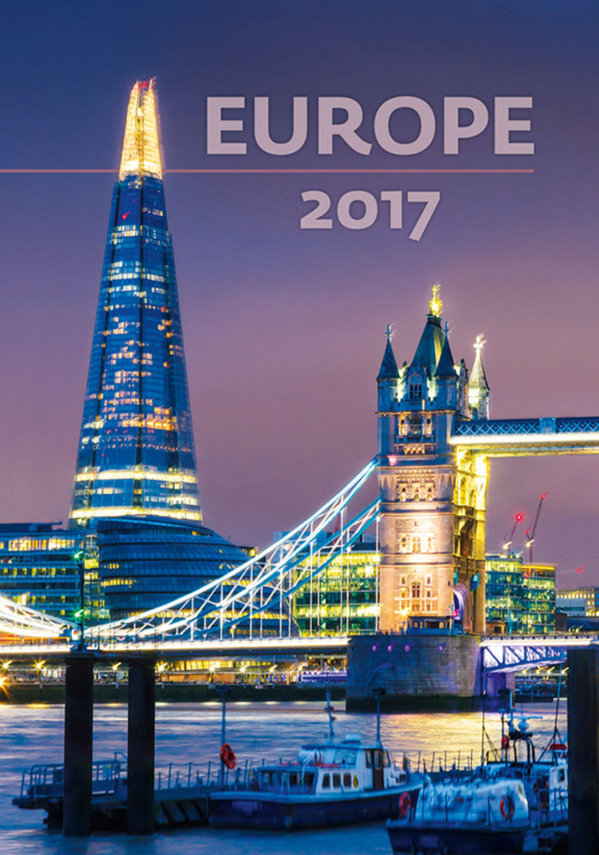 Календарь настенный на 2017 год (на спирали). Europe (Европа)
