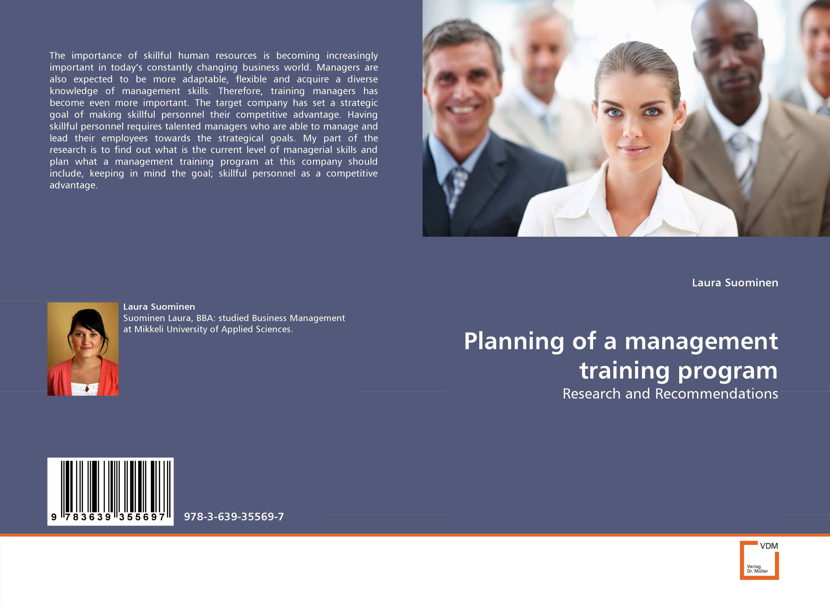 Planning of a management training program
