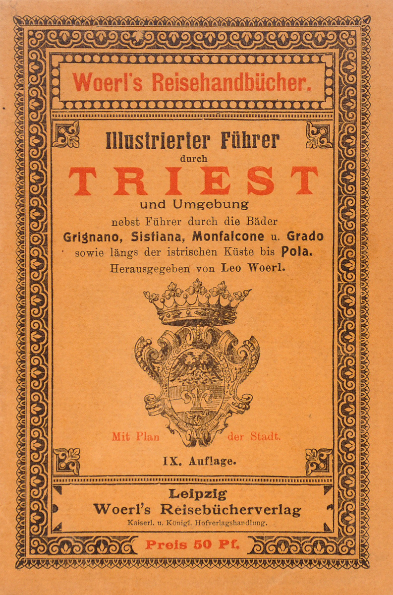 Illustrierter Fuehrer durch Triest und UmgebungПК301004_лимонный, салатовый Illustrierter Fuehrer durch Triest und UmgebungПК301004_лимонный, салатовыйЛейпциг, начало XX века. Издательство Woerls reisebuecherverlag. Иллюстрированное издание. Типографская обложка. Сохранность хорошая. Вниманию читателей предлагается иллюстрированный путеводитель по Триесту и его окрестностям. Триест - город совершенно итальянский, но вместе с тем непохожий на другие города Апеннинского полуострова. Расположенный на пересечении латинского, немецкого и славянского миров, это город со множеством границ, не только географических, но также культурных и исторических. Имея к Италии весьма опосредованное отношение, он долгое время был частью Австрийской империи и её главным морским портом, что не могло не отразиться на архитектуре, сочетающей южные итальянские формы с пышным декором в духе венской сецессии. Путеводитель содержит общую информацию о регионе, сведения о достопримечательностях и необходимую туристу практическую информацию. Не подлежит вывозу за пределы Российской Федерации.