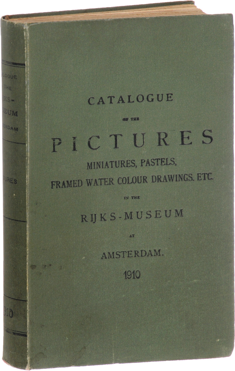 Catalogue of pictures, miniatures, pastels, framed drawings, etc. in the Rijks-museum at AmsterdamПК301004_лимонный, салатовый Catalogue of pictures, miniatures, pastels, framed drawings, etc. in the Rijks-museum at AmsterdamПК301004_лимонный, салатовыйАмстердам, 1910 год. Издание Roeloffzen-Huebner and Van Santen. Иллюстрированное издание. Типографский переплет. Сохранность хорошая. Амстердамский Рейксмузеум - один из крупнейших художественных музеев мира. Сегодня помимо картин здесь хранятся произведения скульптуры, графики, предметы декоративно-прикладного искусства. Более миллиона экспонатов охватывают период от Средневековья до XX века. Безусловно, наибольший интерес у посетителей вызывает собрание голландской живописи, которое считается лучшим в мире. Вниманию читателей предлагается иллюстрированный каталог художественного собрания Рейксмузеума начала XX века. В каталоге в алфавитном порядке перечислены картины, миниатюры, эмали, графика, рисунки и проч. из коллекции музея. Также каталог снабжен исторической справкой о формировании коллекции, библиографией, алфавитнымb перечнями картин, фотографий в каталоге и др. Каталог иллюстрирован репродукциями картин на отдельных листах, в тексте...