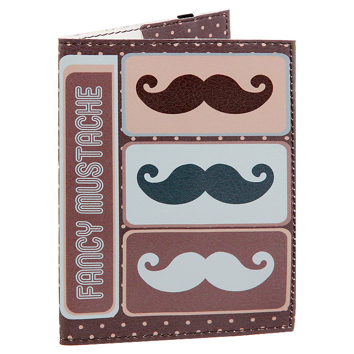 Обложка для паспорта "Fancy Mustache"