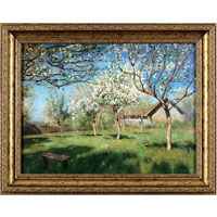 Цветущие яблони (Левитан И.И.)30x40 14411029-417019 Цветущие яблони (Левитан И.И.)30x40 14411029-417019Художественная репродукция картины И.И.Левитана «Цветущие яблони» Размер постера: 30 см х 40 см. Артикул: 30x40 14411029-417019. Изображение нанесено на чрезвычайно плотную основу (это не бумага и не картон) и обрамлено в багет. Технология изготовления арт-постеров подразумевает обязательную художественную ламинацию каждого изображения, что придает картине дополнительную ценность, а также защищает поверхность от загрязнения, повреждений (в том числе попыток помять, исцарапать изображение), влаги и ультрафиолетовых лучей. Так, например, наши арт-постеры совершенно спокойно перенесут не одну зиму в дачном или загородном доме. Ламинирование может значительно улучшить качество изображения. Использование пленок дает различную фактуру лицевой поверхности изображения (глянцевую, матовую, холщевую, ситцевую, льняную и другие). Например, при использовании глянцевых пленок изображение проявляется - краски становятся более контрастными и сочными....