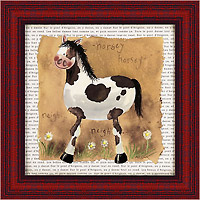 Пятнистый пони (Alex Clark), 18 х 18 см18x18 D2057-10418 Пятнистый пони (Alex Clark), 18 х 18 см18x18 D2057-10418Художественная репродукция картины Alex Clark Spot the Pony. Размер постера: 18 см х 18 см Артикул: 18x18 D2057-10418.