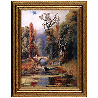 В парке осенью. 1896 (Ю. Ю. Клевер), 30 x 40 см30x40 P0270-417019 В парке осенью. 1896 (Ю. Ю. Клевер), 30 x 40 см30x40 P0270-417019Художественная репродукция картины Юлия Клевера В парке осенью. Размер постера: 30 см x 40 см. Артикул: 30x40 P0270-417019. Изображение нанесено на чрезвычайно плотную основу (это не бумага и не картон) и обрамлено в багет. Технология изготовления арт-постеров подразумевает обязательную художественную ламинацию каждого изображения, что придает картине дополнительную ценность, а также защищает поверхность от загрязнения, повреждений (в том числе попыток помять, исцарапать изображение), влаги и ультрафиолетовых лучей. Так, например, наши арт-постеры совершенно спокойно перенесут не одну зиму в дачном или загородном доме. Ламинирование может значительно улучшить качество изображения. Использование пленок дает различную фактуру лицевой поверхности изображения (глянцевую, матовую, холщевую, ситцевую, льняную и другие). Например, при использовании глянцевых пленок изображение проявляется - краски становятся более контрастными и сочными. Технология...