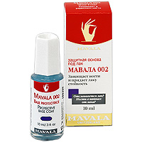 Защитная основа Mavala 002 под лак, 10 мл14-101 Защитная основа Mavala 002 под лак, 10 мл14-101Каждый день ногтям приходится противостоять многим стрессовым ситуациям, которые сказываются не только на внешнем виде, но и на состоянии ногтей. Mavala 002 - основа двойного действия защищает ногти от нежелательного пересыхания и предотвращает их пигментацию. Формула Mavala 002 полностью изолирует ногти от вредных для ногтей воздействий, а ее клейкий состав обеспечивает долгую жизнь лаку на Ваших ногтях. Характеристики: Объем: 10 мл. Производитель: Швейцария. Артикул: 902.14. Товар сертифицирован.