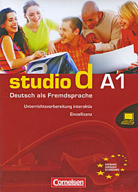Studio d A1: Deutsch als Fremdsprache. Unterrichtsvorbereitung interaktiv 1.01.00 Studio d A1: Deutsch als Fremdsprache. Unterrichtsvorbereitung interaktiv 1.01.00Studio d richtet sich an Erwachsene ohne Vorkenntnisse, die im In- und Ausland Deutsch lernen. Das Lehrwerk fuhrt in drei Banden zum Zertifikat Deutsch. Grundlegend fur studio d sind folgende Prinzipien: 1. Konsequente Orientierung am Gemeinsamen europaischen Referenzrahmen. 2. Deutschlernen fur Freizeit und Beruf. 3. Umfassendes Angebot fur mediengestutztes Lernen und Lehren. 4. Integration der Grammatik in sprachliches Handeln. 5. Berucksichtigung neuerer Erkenntnisse aus der Zweit- und Fremdsprachenerwerbsforschung. 6. Konsequentes Aussprachetraining von Anfang an. 7. Aktuelle Landeskunde mit interkultureller Perspektive. Die Unterrichtsvorbereitung interaktiv auf CD-ROM bietet Ihnen alles, was Sie zur Unterrichtsvorbereitung benotigen, mit einem Klick: das Kurs- und Ubungsbuch in einer verkleinerten Abbildung, den didaktischen Kommentar, Unterrichtstipps, den Wortschatz jeder Seite,...