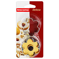 Пресс-форма Tescoma для печенья с начинкой, диаметр 5 см. 631250631250 Пресс-форма Tescoma для печенья с начинкой, диаметр 5 см. 631250631250Пресс-форма Tescoma для печенья с начинкой выполнена из металла. С помощью пресс-формы вырежьте из теста форму, перенесите на лист и нажатием пружины выдавите тесто. Характеристики: Материал: пластик, металл. Диаметр формы: 5 см. Производитель: Чехия. Артикул: 631250.