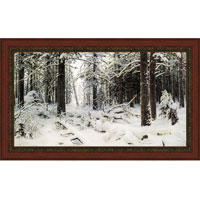 Арт-постер в багете Зима (И.И. Шишкин), 24 x 40 см24x40 OZ228-50404 Арт-постер в багете Зима (И.И. Шишкин), 24 x 40 см24x40 OZ228-50404Художественная репродукция картины И.И. Шишкина Зима. Изображение нанесено на чрезвычайно плотную основу (это не бумага и не картон) и обрамлено в багет. Технология изготовления арт-постеров подразумевает обязательную художественную ламинацию каждого изображения, что придает картине дополнительную ценность, а также защищает поверхность от загрязнения, повреждений (в том числе попыток помять, исцарапать изображение), влаги и ультрафиолетовых лучей. Такие арт-постеры совершенно спокойно перенесут не одну зиму в дачном или загородном доме. Ламинирование может значительно улучшить качество изображения. Использование пленок дает различную фактуру лицевой поверхности изображения (глянцевую, матовую, холщевую, ситцевую, льняную и другие). Например, при использовании глянцевых пленок изображение проявляется - краски становятся более контрастными и сочными. Технология художественного ламинирования максимально приближает изображение к натуральной картине (холст, масло),...