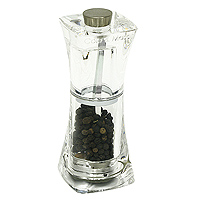 Мельница для перца CrystalH374010 Мельница для перца CrystalH374010Мельница для перца Crystal, изготовленная из пластика, легка в использовании. Стоит только покрутить верхнюю часть мельницы, и вы с легкостью сможете поперчить по своему вкусу любое блюдо. Механизм мельницы изготовлен из высококачественной стали. Оригинальная мельница модного дизайна будет отлично смотреться на вашей кухне. Мельница уже содержит внутри перец.