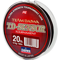Леска плетеная Daiwa TD-Sensor Tournament, толщина: 20 Lb, длина: 150 м, цвет: черный5219 Леска плетеная Daiwa TD-Sensor Tournament, толщина: 20 Lb, длина: 150 м, цвет: черный5219Плетеная леска Daiwa TD-Sensor Tournament создана специально для заброса спиннинговыми и мультипликаторными катушками. Леска представляет собой 8 сплетенных полиэтиленовых нитей круглого сечения и обладает высокой износостойкостью. Леска способна выдерживать большие разрывные нагрузки, что позволяет выбирать более тонкий ее диаметр, что, в свою очередь, увеличивает чувствительность и дальность заброса. Характеристики: Цвет: черный. Длина лески: 150 м. Толщина лески: 20 Lb. Разрывная нагрузка: 9,1 кг. Материал: полиэтилен. Размер упаковки: 10,5 см х 13,5 см х 2,5 см. Производитель: Япония. Артикул: 5219.