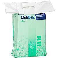Одноразовые впитывающие пеленки Molinea (Молинеа) Plus, 60 см х 90 см, 10 шт01.00.33.163903 Одноразовые впитывающие пеленки Molinea (Молинеа) Plus, 60 см х 90 см, 10 шт01.00.33.163903Одноразовые впитывающие пеленки MoliNea Plus предназначены для дополнительной защиты постельного белья и других поверхностей, при проведении гигиенических и диагностических процедур. Верхний слой пеленок изготовлен из гипоаллергенного нетканого материала, внутренний - из распушенной целлюлозы, отбеленной без хлора, которая равномерно впитывает и распределяет жидкость. Внешний слой пеленок выполнен из водонепроницаемой нескользящей эластичной пленки, обеспечивающей высокую прочность на разрыв, а запатентованная структура ее поверхности (прессованные дорожки) способствует равномерному распределению жидкости. Края пеленок завернуты внутрь для дополнительной защиты от протекания и обеспечивают надежное охватывание целлюлозы.