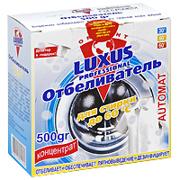 Отбеливатель Luxus oricont, 500 г25156/00000 Отбеливатель Luxus oricont, 500 г25156/00000Отбеливатель Luxus oricont бережно отбеливает изделия из тканей всех видов: шерсти, шелка, вискозы, хлопка, а также окрашенных и набивных тканей при низких температурах 40 - 60°С. Удаляет любые трудно выводимые пятна чая, кофе, соки, вина. Отбеливатель не содержит хлор. Не вызывает коррозию барабанов стиральных машин и удаляет неприятные запахи. Обладает дезинфицирующими свойствами. Характеристики: Вес: 500 г. Изготовитель: Россия. Товар сертифицирован.