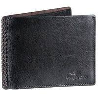 Портмоне Cangurione, цвет: черный. 11131113-001 V/Black Портмоне Cangurione, цвет: черный. 11131113-001 V/BlackСтильное кожаное портмоне ручной работы Cangurione состоит из одного отделения для купюр, трех отделений для кредитных карт, визиток и прочих мелких бумаг, одного отделения на кнопке для мелочи, двух потайных карманов. Корешок портмоне прошит кожаным шнурком. Портмоне выполнено из натуральной кожи черного цвета. Портмоне упаковано в коробку из плотного картона с логотипом фирмы. Характеристики: Материал: натуральная кожа. Размер в сложенном виде: 11,5 см х 9 см. Размер упаковки: 10 см х 12,5 см х 3 см. Производитель: Турция. Артикул: 1113.