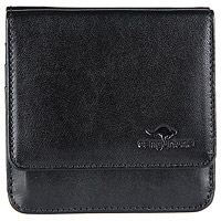 Портмоне Cangurione, цвет: черный. 21722172-001 V/Black Портмоне Cangurione, цвет: черный. 21722172-001 V/BlackСтильное кожаное портмоне ручной работы Cangurione состоит из двух отделений для купюр, четырех отделений для кредитных карт, визиток и прочих мелких бумаг, одного отделения на кнопке для мелочи, одного потайного кармана. Портмоне выполнено из натуральной кожи черного цвета. Портмоне упаковано в коробку из плотного картона с логотипом фирмы. Характеристики: Материал: натуральная кожа. Размер в сложенном виде: 9,5 см х 9,5 см. Размер упаковки: 10 см х 12,5 см х 3 см. Производитель: Турция. Артикул: 2172.