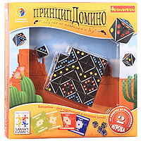 Настольная логическая игра Принцип доминоВВ0839 Настольная логическая игра Принцип доминоВВ0839Настольная логическая игра Принцип домино позволит Вам весело провести время с друзьями или в кругу семьи и разнообразит Ваш досуг. Цель игры - первым создать в игре положение, при котором у вашего противника не останется доступных ходов. Игра имеет 5 уровней сложности от новичка до профессионала. Логическая игра Принцип домино способствует развитию фантазии, концентрации внимания, тренирует память, развивает мелкую моторику. В наборе: 25 кубиков, 2 игровых поля, подробные правила игры и текстильный мешочек для кубиков.