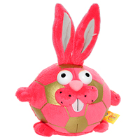 Анимированная игрушка "Заяц Футбольный мячик", цвет: розовый