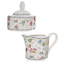 Набор сахарница и молочник House & Holder Букингем LUNA09-1105LUNA09-1105 Набор сахарница и молочник House & Holder Букингем LUNA09-1105LUNA09-1105Набор House & Holder состоит из сахарницы с крышкой и молочника. Предметы набора выполнены из фарфора и оформлены красочным рисунком, который придает изделиям изысканность и неповторимость. Набор House & Holder украсит сервировку вашего стола и подчеркнет прекрасный вкус хозяина, а также станет отличным подарком.