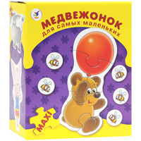 Медвежонок. Пазл, 38 элементов2134 Медвежонок. Пазл, 38 элементов2134Игра-пазл Медвежонок прекрасно подходит для первого знакомства ребенка с мозаикой. Малышу предлагается собрать фигурки животных. Крупные и яркие детали пазла привлекут внимание даже самых маленьких детей. Фигурные картинки удобно собирать сидя на полу: большие фрагменты рассчитаны на малышей и не потеряются. Интересный и полезный пазл формирует навык соединения деталей, тренирует наблюдательность, развивает мелкую моторику рук и наглядно-образное мышление. Характеристики: Размер фигурки в собранном виде: 12 см х 15 см. Размер упаковки: 15,5 см х 18 см x 8,5 см.