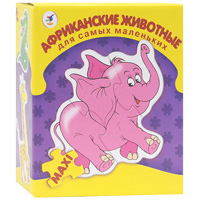 Африканские животные. Пазл, 33 элемента2132 Африканские животные. Пазл, 33 элемента2132Игра-пазл Африканские животные прекрасно подходит для первого знакомства ребенка с мозаикой. Малышу предлагается собрать фигурки животных. Крупные и яркие детали пазла привлекут внимание даже самых маленьких детей. Фигурные картинки удобно собирать сидя на полу: большие фрагменты рассчитаны на малышей и не потеряются. Интересный и полезный пазл формирует навык соединения деталей, тренирует наблюдательность, развивает мелкую моторику рук и наглядно-образное мышление. Характеристики: Размер картинки в собранном виде: 12 см х 15 см. Размер упаковки: 15,5 см х 18 см x 8,5 см.