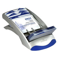 Визитница настольная Visifix Desk, на 200 визиток, цвет: серебристый2413-23 Визитница настольная Visifix Desk, на 200 визиток, цвет: серебристый2413-23Стильная и элегантная настольная визитница Visifix Desk с вращающейся картотекой рассчитана на 200 визитных карт. С ее помощью легко собрать и систематизировать на рабочем столе важные деловые контакты. Для более удобной работы предусмотрено 12 алфавитных разделителей A-Z. Дополнительно комплектуется разделителями А-Я. Характеристики: Материал: пластик. Размер визитницы: 14 см х 23 см х 7 см.