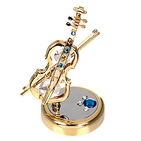 Фигурка декоративная Скрипка, с часами. 6724667246 Фигурка декоративная Скрипка, с часами. 6724667246Декоративная фигурка выполнена в виде скрипки, оформленной разноцветными кристаллами Swarovski. Фигурка будет вас радовать и достойно украсит интерьер вашего дома или офиса. Вы можете поставить украшение в любом месте, где оно будет удачно смотреться и радовать глаз. Кроме того, эта фигурка - отличный вариант подарка для ваших близких и друзей. Характеристики: Материал: углеродная сталь, австрийские кристаллы. Размер фигурки: 10,5 см х 9 см х 6,5 см. Производитель: Польша. Артикул: 67246. Более чем 30 лет назад компания Crystocraft выросла из ведущего производителя в перспективную торговую марку, которая задает тенденцию благодаря безупречному чувству красоты и стиля. Компания создает изящные, качественные, яркие сувениры, декорированные кристаллами Swarovski различных размеров и оттенков, сочетающие в себе превосходное мастерство обработки металлов и самое высокое качество кристаллов. Изделие работает от...