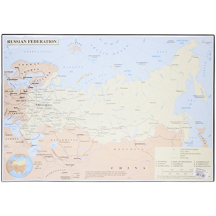 Настольная подкладка-коврик для письма Карта России09-0150-2 Настольная подкладка-коврик для письма Карта России09-0150-2Коврик для письма не только обеспечит комфортную работу, но и предохранит поверхность рабочего стола от различных повреждений. Основа коврика сделана из плотного картона с нанесенным цветным изображением карты России. Обложка выполнена из прочного прозрачного пластика с оптимальной эластичностью. Характеристики: Размер: 55 см х 40 см.
