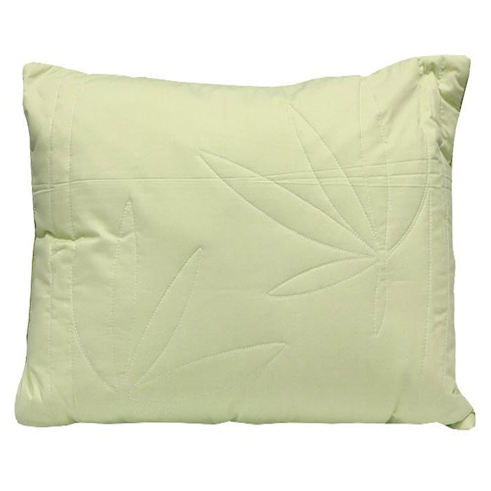 Подушка Bamboo, 68 х 68 см111763202 Подушка Bamboo, 68 х 68 см111763202Подушка Bamboo имеет два слоя: верхний - волокно бамбука, внутренний - лебяжий пух в хлопковом чехле нежного зеленого цвета с художественной стежкой bamboo. Подушка гипоаллергенна и антибактериальна. Волокно бамбука - это натуральное волокно, которое имеет прекрасные вентилирующие свойства, позволяя коже дышать свободно. Волокно бамбука обладает дезодорирующими и антибактериальными свойствами: 70% бактерий, попадающих на него, уничтожаются естественным образом. Постельные принадлежности с наполнителем из бамбукового волокна и с оригинальной стежкой bamboo подходят людям, страдающим аллергией и астмой. Характеристики: Материал чехла: 100% хлопок. Наполнитель: волокно бамбука, экофайбер. Размер подушки: 68 см х 68 см. Производитель: Россия. Степень поддержки: 2. Подходит для машинной стирки. ТМ Primavelle - качественный домашний текстиль для...