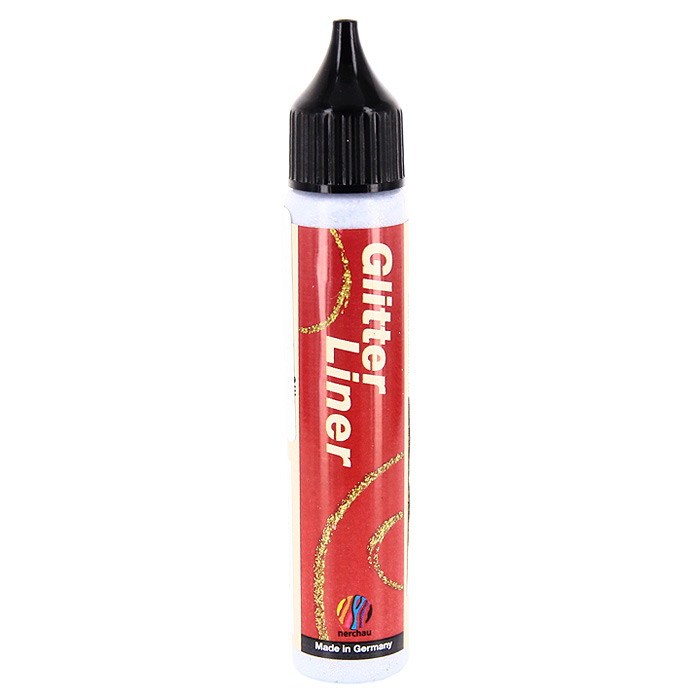 3D Glitter Liner акрил серебро 28мл220804 3D Glitter Liner акрил серебро 28мл2208043D-контур Glitter Liner - универсальная акриловая краска с глиттером и 3D эффектом на водной основе. Идеально подходит для расписывания бумаги, картона, дерева, керамики, глиняных горшков, стекла, металла и ткани. Краска наносится прямо из тюбика, что позволяет делать даже тонкие надписи. Практически без запаха.