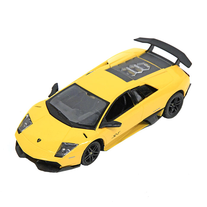 Rastar Модель автомобиля Lamborghini Murcielago LP670-439400 Rastar Модель автомобиля Lamborghini Murcielago LP670-439400Замечательная яркая машинка Lamborghini Murcielago LP670-4 привлечет внимание вашего ребенка и не позволит ему скучать, ведь так интересно и захватывающе покатать свою машину или устроить гонку с другом. Машинка является точной уменьшенной копией настоящего автомобиля. Модель выполнена из металла с использованием пластика и поставляется в фирменной картонной коробке с прозрачным пластиковым окошком. Ваш ребенок часами будет играть с машинкой, придумывая различные истории и устраивая соревнования. Порадуйте его таким замечательным подарком!